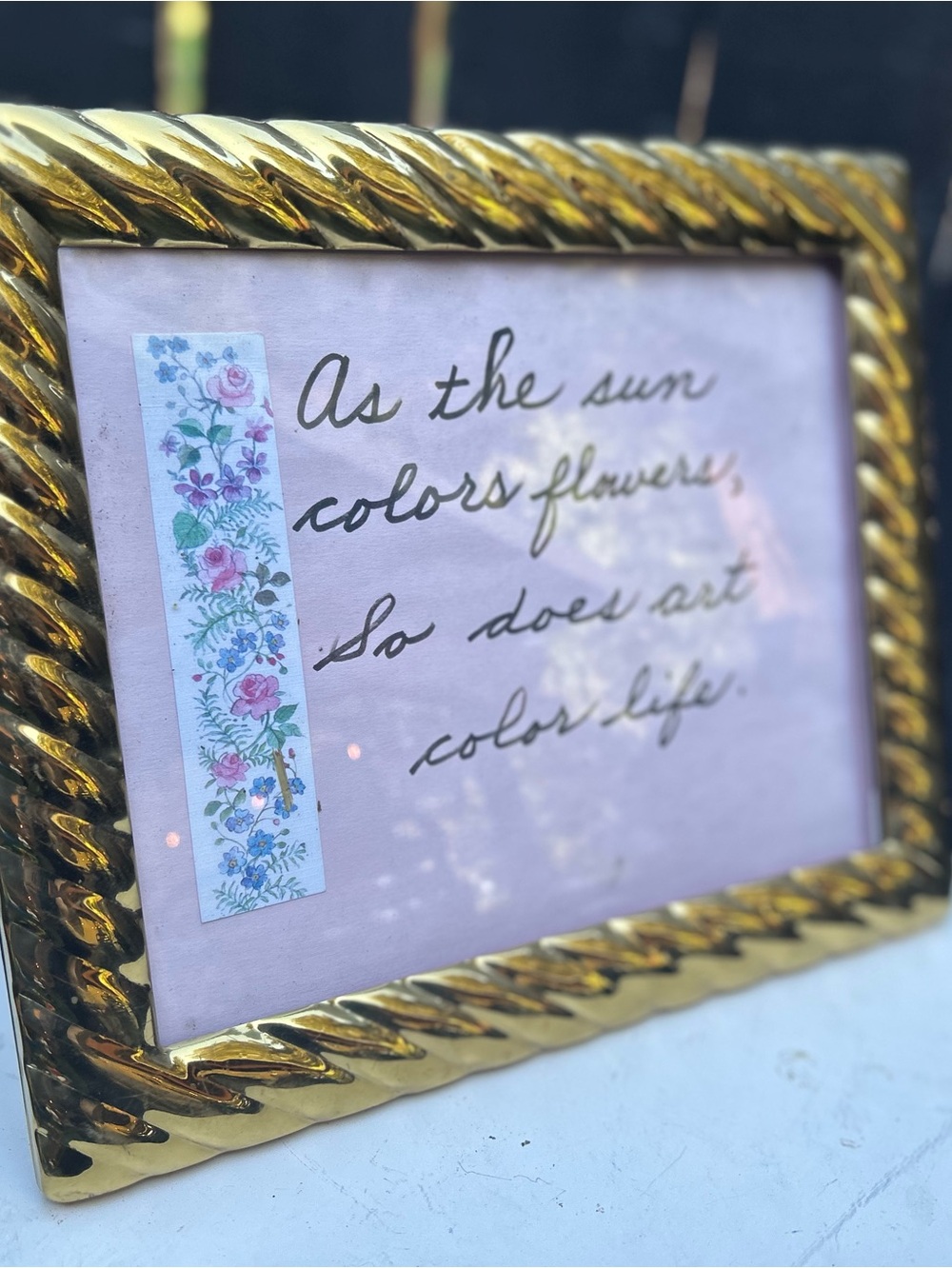 Gold Rope Frame Inspirational Art Print - Decor Wall Art Unbranded